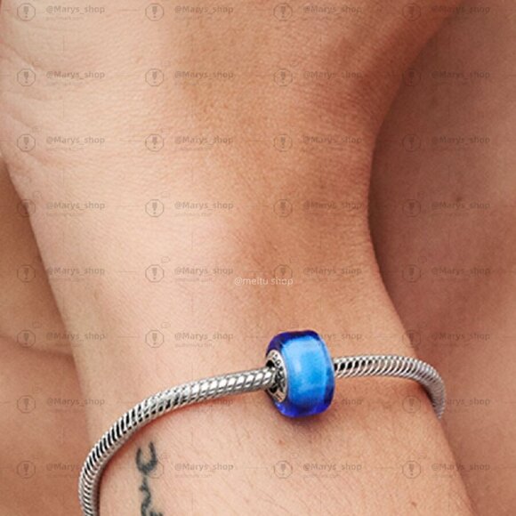 Pandora Blue Mini Murano Glass Charm|Pendant - Picture 2 of 2